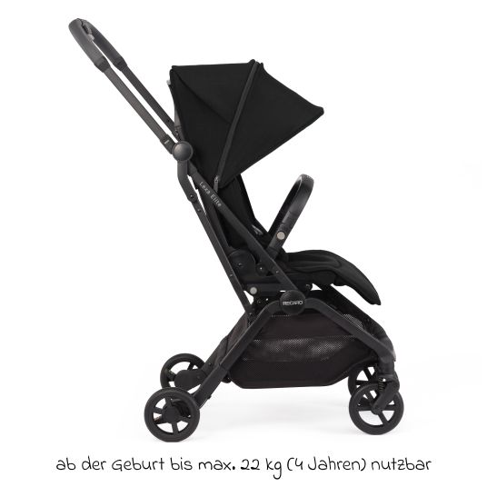 Recaro Buggy & pushchair Lexa Elite up to 22 kg load capacity with reclining position, convertible seat unit incl. carrying strap - Select - Night Black