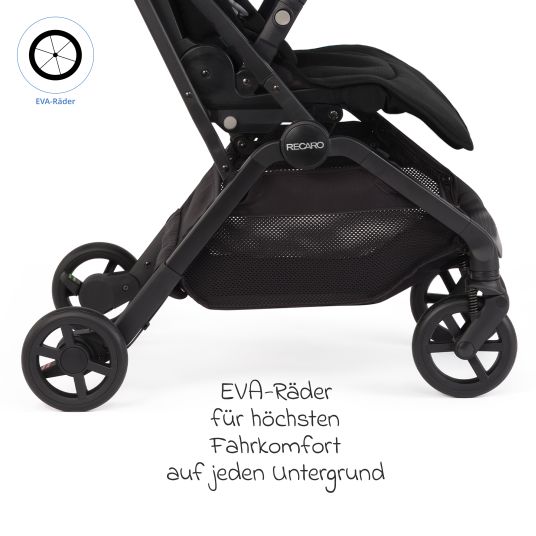 Recaro Buggy & pushchair Lexa Elite up to 22 kg load capacity with reclining position, convertible seat unit incl. carrying strap - Select - Night Black