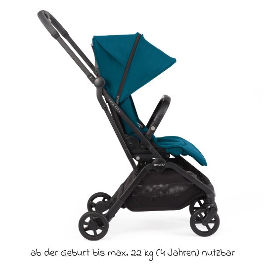 Recaro Buggy & pushchair Lexa Elite up to 22 kg load capacity with reclining position, convertible seat unit incl. carrying strap - Select - Teal Green