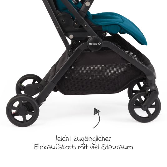 Recaro Buggy & pushchair Lexa Elite up to 22 kg load capacity with reclining position, convertible seat unit incl. carrying strap - Select - Teal Green