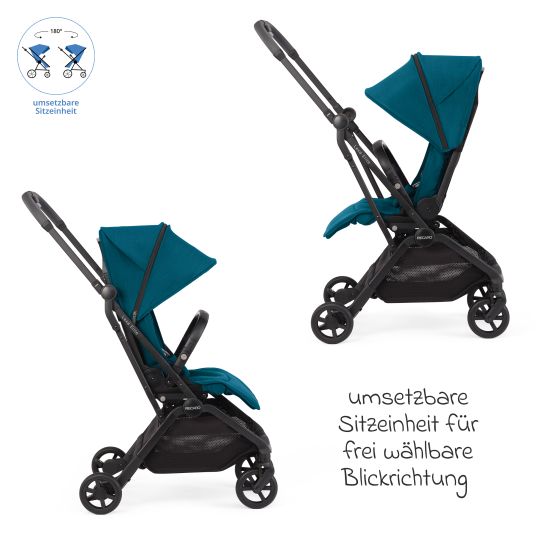 Recaro Buggy & pushchair Lexa Elite up to 22 kg load capacity with reclining position, convertible seat unit incl. carrying strap - Select - Teal Green