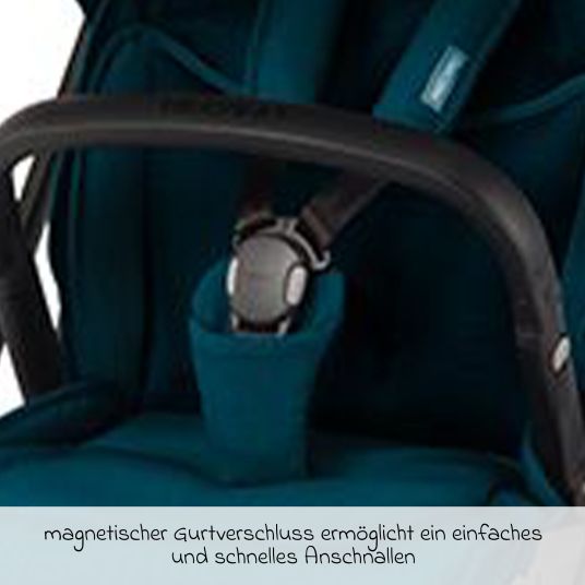 Recaro Buggy & pushchair Lexa Elite up to 22 kg load capacity with reclining position, convertible seat unit incl. carrying strap - Select - Teal Green