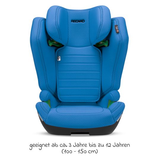 Recaro Kindersitz Axion 1 i-Size ab 3 Jahre bis 12 Jahre (100 cm - 150 cm) mit Isofix - Calm Blue