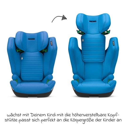 Recaro Kindersitz Axion 1 i-Size ab 3 Jahre bis 12 Jahre (100 cm - 150 cm) mit Isofix - Calm Blue