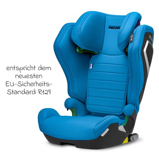 Recaro Kindersitz Axion 1 i-Size ab 3 Jahre bis 12 Jahre (100 cm - 150 cm) mit Isofix - Calm Blue