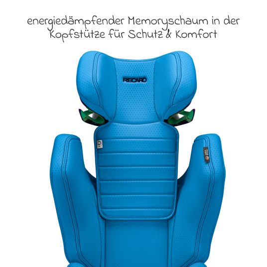 Recaro Kindersitz Axion 1 i-Size ab 3 Jahre bis 12 Jahre (100 cm - 150 cm) mit Isofix - Calm Blue