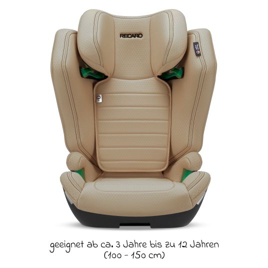 Recaro Kindersitz Axion 1 i-Size ab 3 Jahre bis 12 Jahre (100 cm - 150 cm) mit Isofix - Elegant Beige