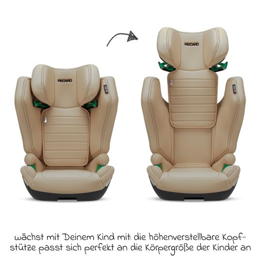 Recaro Kindersitz Axion 1 i-Size ab 3 Jahre bis 12 Jahre (100 cm - 150 cm) mit Isofix - Elegant Beige