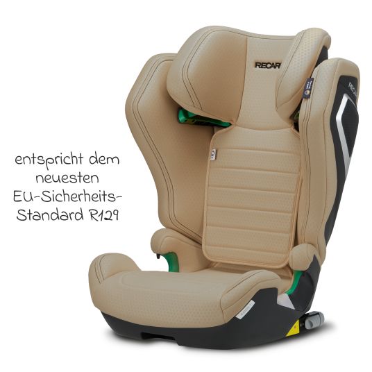 Recaro Kindersitz Axion 1 i-Size ab 3 Jahre bis 12 Jahre (100 cm - 150 cm) mit Isofix - Elegant Beige