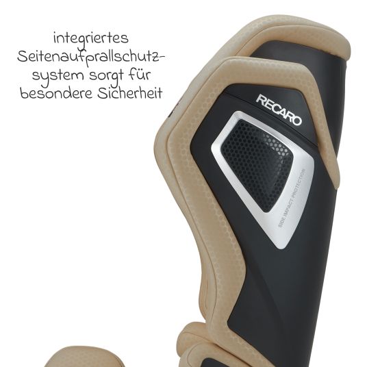 Recaro Kindersitz Axion 1 i-Size ab 3 Jahre bis 12 Jahre (100 cm - 150 cm) mit Isofix - Elegant Beige