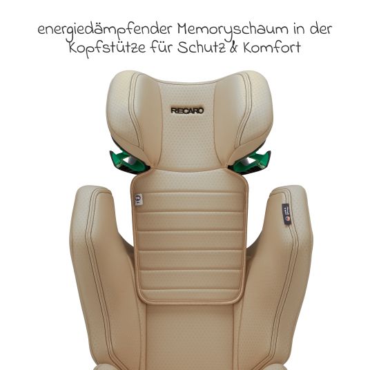 Recaro Kindersitz Axion 1 i-Size ab 3 Jahre bis 12 Jahre (100 cm - 150 cm) mit Isofix - Elegant Beige