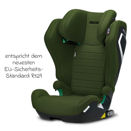 Recaro Kindersitz Axion 1 i-Size ab 3 Jahre bis 12 Jahre (100 cm - 150 cm) mit Isofix - Epic Green