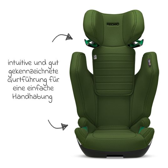 Recaro Kindersitz Axion 1 i-Size ab 3 Jahre bis 12 Jahre (100 cm - 150 cm) mit Isofix - Epic Green