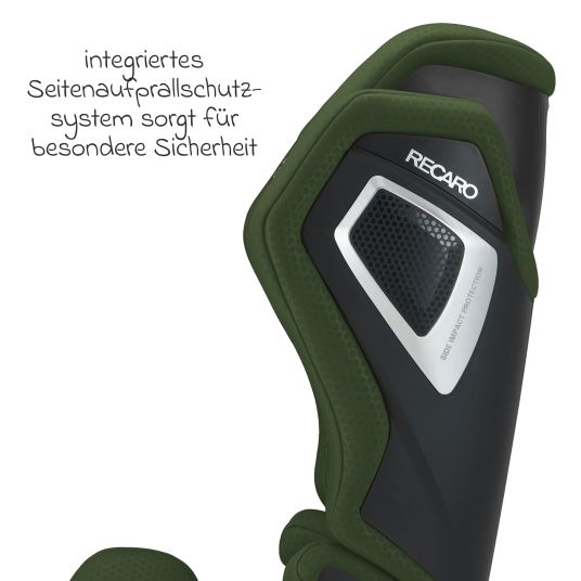 Recaro Kindersitz Axion 1 i-Size ab 3 Jahre bis 12 Jahre (100 cm - 150 cm) mit Isofix - Epic Green