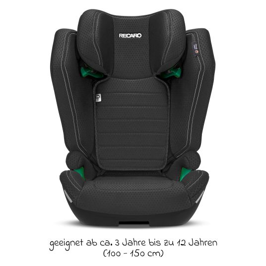 Recaro Kindersitz Axion 1 i-Size ab 3 Jahre bis 12 Jahre (100 cm - 150 cm) mit Isofix - Fresh Black