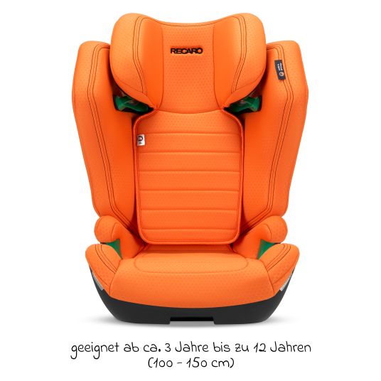 Recaro Kindersitz Axion 1 i-Size ab 3 Jahre bis 12 Jahre (100 cm - 150 cm) mit Isofix - Vibrant Orange