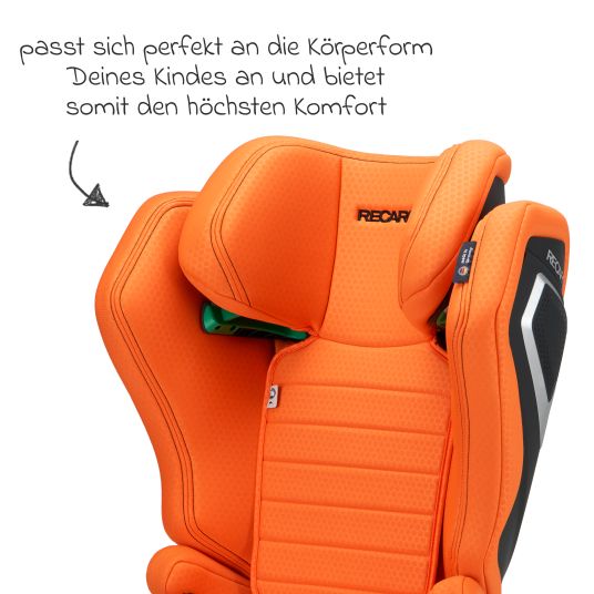 Recaro Kindersitz Axion 1 i-Size ab 3 Jahre bis 12 Jahre (100 cm - 150 cm) mit Isofix - Vibrant Orange