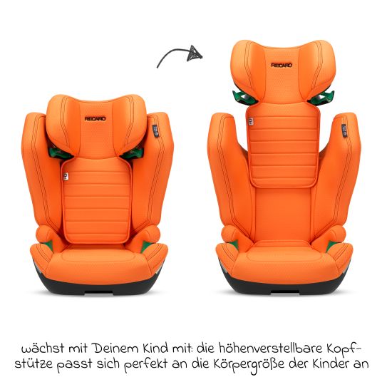 Recaro Kindersitz Axion 1 i-Size ab 3 Jahre bis 12 Jahre (100 cm - 150 cm) mit Isofix - Vibrant Orange