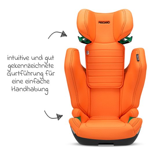 Recaro Kindersitz Axion 1 i-Size ab 3 Jahre bis 12 Jahre (100 cm - 150 cm) mit Isofix - Vibrant Orange