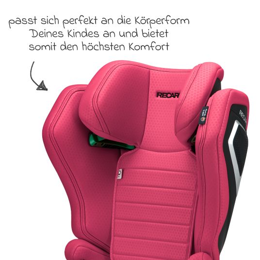 Recaro Kindersitz Axion 1 i-Size ab 3 Jahre bis 12 Jahre (100 cm - 150 cm) mit Isofix - Wow Pink