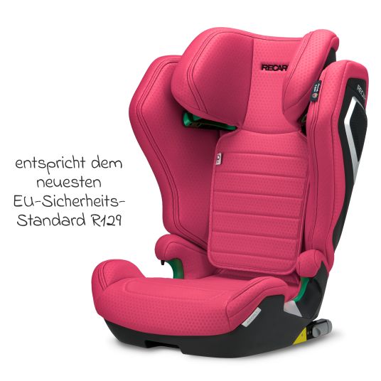 Recaro Kindersitz Axion 1 i-Size ab 3 Jahre bis 12 Jahre (100 cm - 150 cm) mit Isofix - Wow Pink