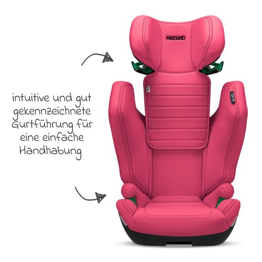 Recaro Kindersitz Axion 1 i-Size ab 3 Jahre bis 12 Jahre (100 cm - 150 cm) mit Isofix - Wow Pink