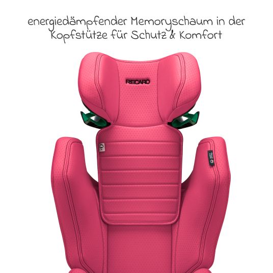 Recaro Kindersitz Axion 1 i-Size ab 3 Jahre bis 12 Jahre (100 cm - 150 cm) mit Isofix - Wow Pink