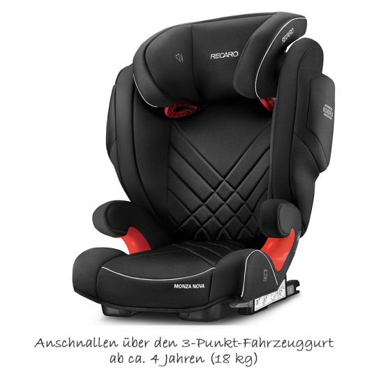 Recaro Kindersitz Monza Nova IS Seatfix + Gratis Zubehör Paket - Core - Performance Black