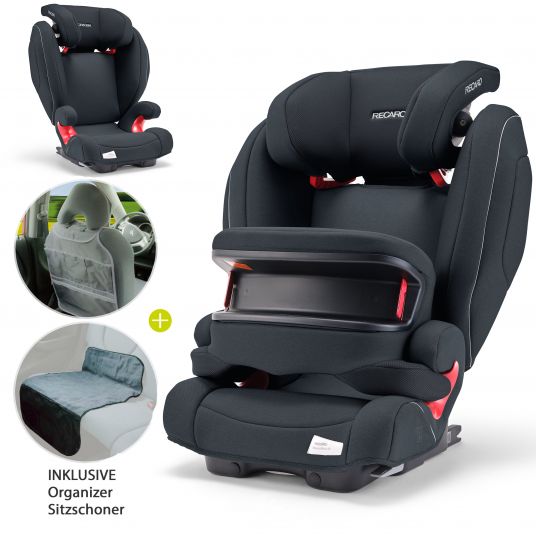 Recaro Kindersitz Monza Nova IS Seatfix + Gratis Zubehörpaket - Prime - Mat Black