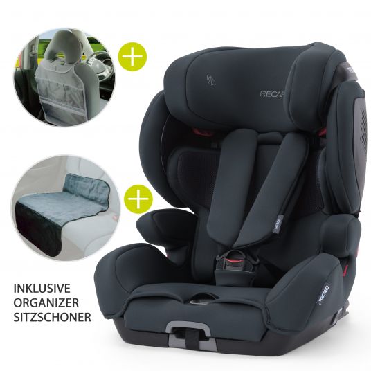 Recaro Child seat Tian Elite - Group 1/2/3 / - 9 months to 12 years - (9- 36 kg) + Free accessory pack - Select - Night Black