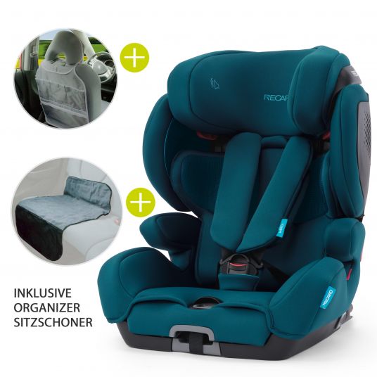 Recaro Child seat Tian Elite - Group 1/2/3 / - 9 months to 12 years - (9- 36 kg) + Free accessory pack - Select - Teal Green