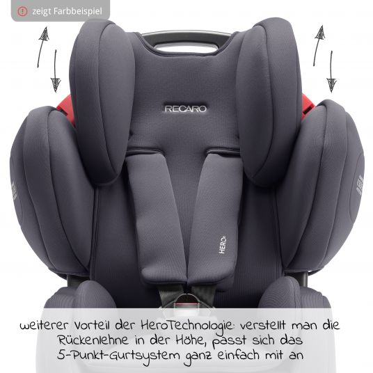 Recaro Child seat Young Sport Hero Group 1/2/3 - from 9 months - 12 years ( 9-36 kg) - Core - Deep Black