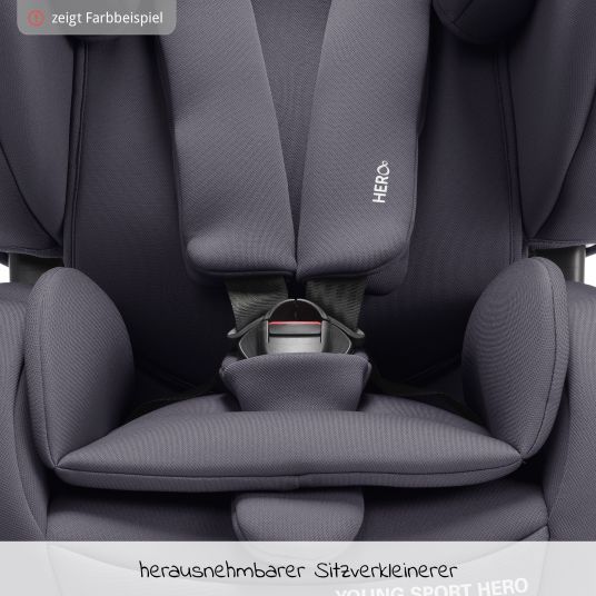 Recaro Child seat Young Sport Hero Group 1/2/3 - from 9 months - 12 years ( 9-36 kg) - Prime - Frozen Blue