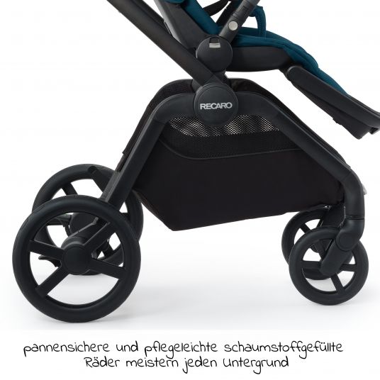 Recaro Kombi-Kinderwagen Celona inkl. Babywanne, Sportsitz & XXL Zubehörpaket - Prime - Silent Grey