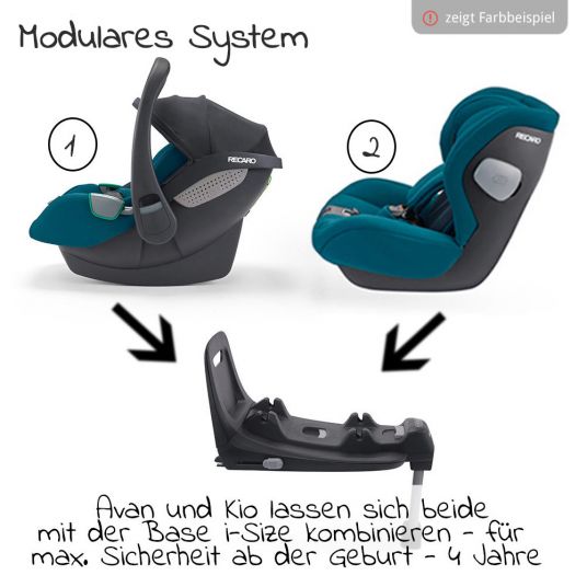 Recaro Reboarder-Kindersitz Kio i-Size 60 cm - 105 cm / 3 Monate bis 4 Jahre - Select - Night Black