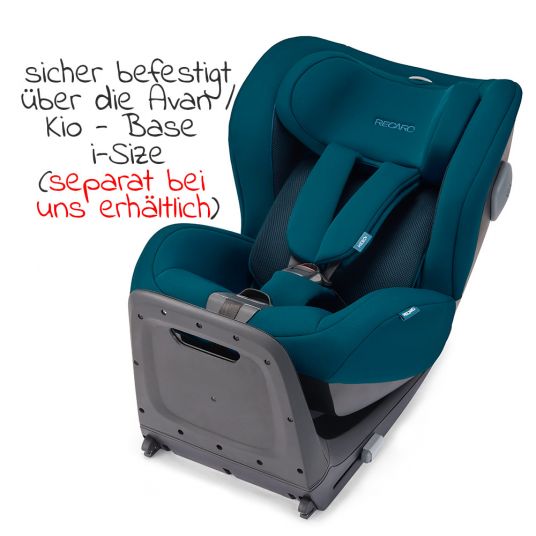 Recaro Reboarder-Kindersitz Kio i-Size 60 cm - 105 cm / 3 Monate bis 4 Jahre - Select - Teal Green
