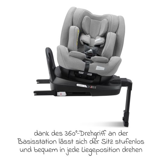 Recaro Seggiolino auto Salia 125 i-Size dalla nascita a 7 anni (40 cm - 125 cm) girevole con base Isofix - Grigio Carbonio