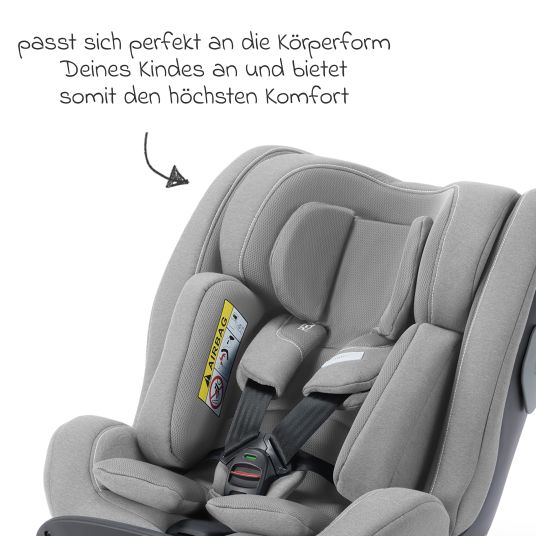 Recaro Seggiolino auto Salia 125 i-Size dalla nascita a 7 anni (40 cm - 125 cm) girevole con base Isofix - Grigio Carbonio