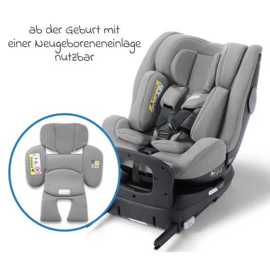 Recaro Seggiolino auto Salia 125 i-Size dalla nascita a 7 anni (40 cm - 125 cm) girevole con base Isofix - Grigio Carbonio