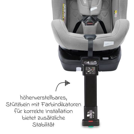 Recaro Seggiolino auto Salia 125 i-Size dalla nascita a 7 anni (40 cm - 125 cm) girevole con base Isofix - Grigio Carbonio