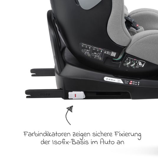 Recaro Seggiolino auto Salia 125 i-Size dalla nascita a 7 anni (40 cm - 125 cm) girevole con base Isofix - Grigio Carbonio