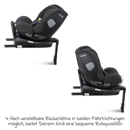 Recaro Seggiolino Salia 125 i-Size dalla nascita a 7 anni (40 cm - 125 cm) girevole con base Isofix - Fibra nera