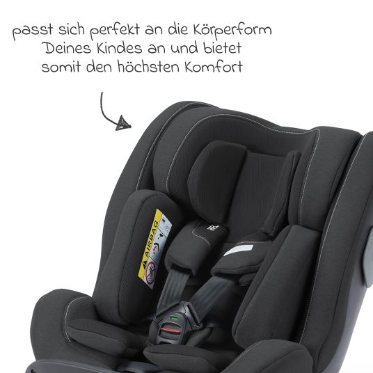 Recaro Seggiolino Salia 125 i-Size dalla nascita a 7 anni (40 cm - 125 cm) girevole con base Isofix - Fibra nera