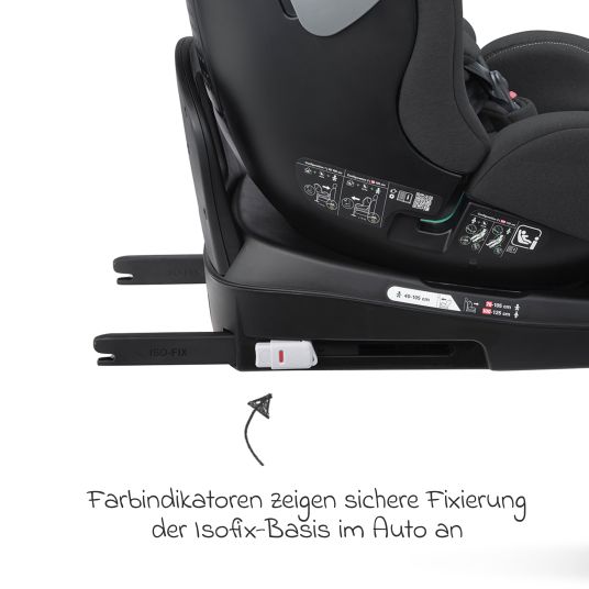 Recaro Seggiolino Salia 125 i-Size dalla nascita a 7 anni (40 cm - 125 cm) girevole con base Isofix - Fibra nera