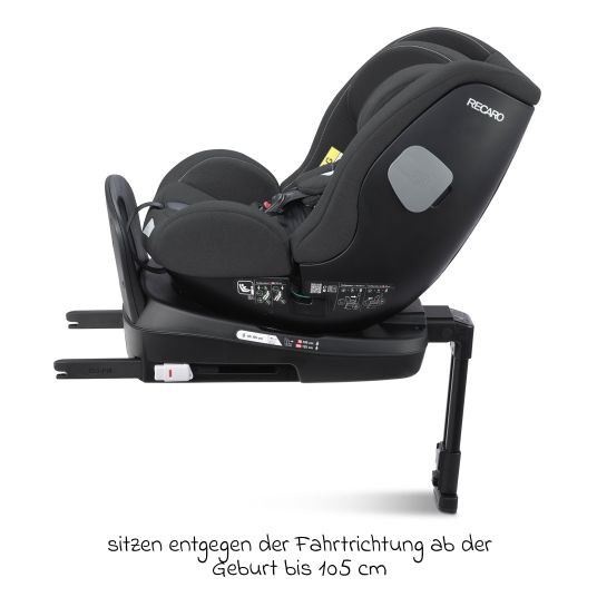 Recaro Seggiolino Salia 125 i-Size dalla nascita a 7 anni (40 cm - 125 cm) girevole con base Isofix - Fibra nera