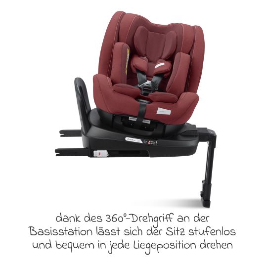 Recaro Seggiolino Reboarder Salia 125 i-Size dalla nascita a 7 anni (40 cm - 125 cm) girevole con base Isofix - Iron Red