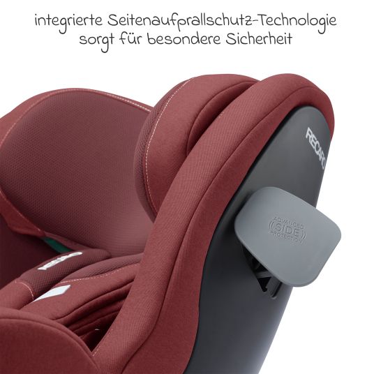 Recaro Seggiolino Reboarder Salia 125 i-Size dalla nascita a 7 anni (40 cm - 125 cm) girevole con base Isofix - Iron Red