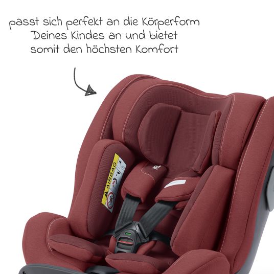 Recaro Seggiolino Reboarder Salia 125 i-Size dalla nascita a 7 anni (40 cm - 125 cm) girevole con base Isofix - Iron Red