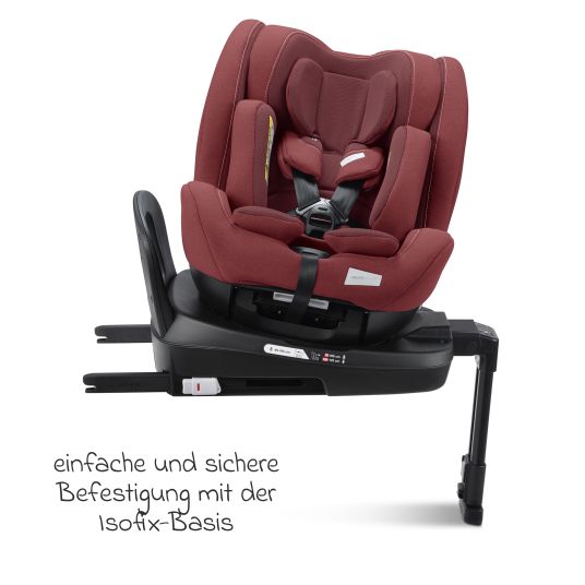 Recaro Seggiolino Reboarder Salia 125 i-Size dalla nascita a 7 anni (40 cm - 125 cm) girevole con base Isofix - Iron Red