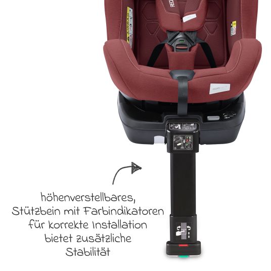 Recaro Seggiolino Reboarder Salia 125 i-Size dalla nascita a 7 anni (40 cm - 125 cm) girevole con base Isofix - Iron Red